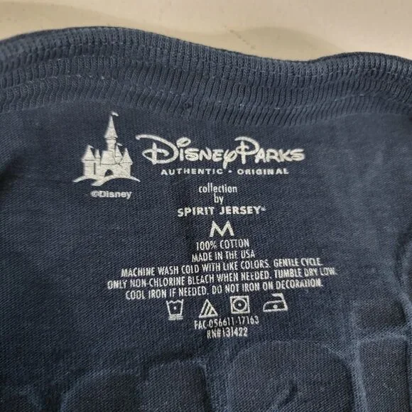 Disney Parks Authentic Walt Disney World Spirit Jersey Size M Blue Mickey Cotton - Picture 7 of 12